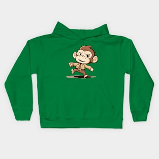 Cute Monkey Cartoon Kids Hoodie